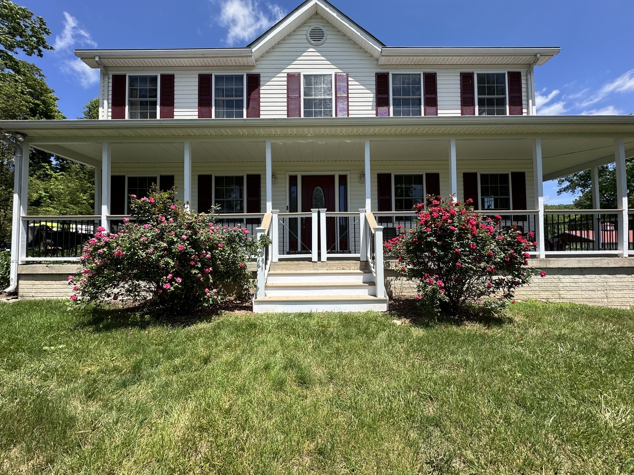Front Porch with Wrap-Around Deck